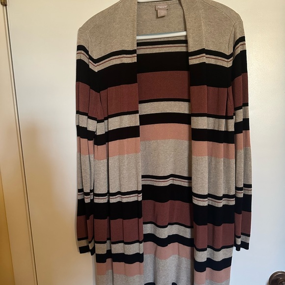 Chico’d Striped Open Front Cardigan - Picture 4 of 7